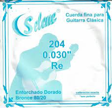 Cuerda Suelta Selene Guitarra Clásica Entorchado Dorado 4a sin Borla 204