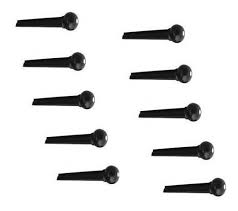 Pin P/guitarra Abs Negro Dot Blanco 2mm/pvc Paq C/10 Alice