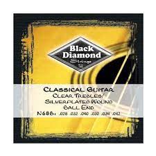 Juego de Cuerdas Guitarra Clásica Nylon Plateado Black Diamond