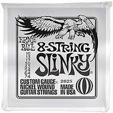 Encordadura Ernie Ball 8-String Slinky Guitarra Eléctrica Plain Steel
