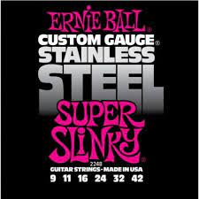 Encordadura Ernie Ball Guitarra Eléctrica Super Slinky Acero