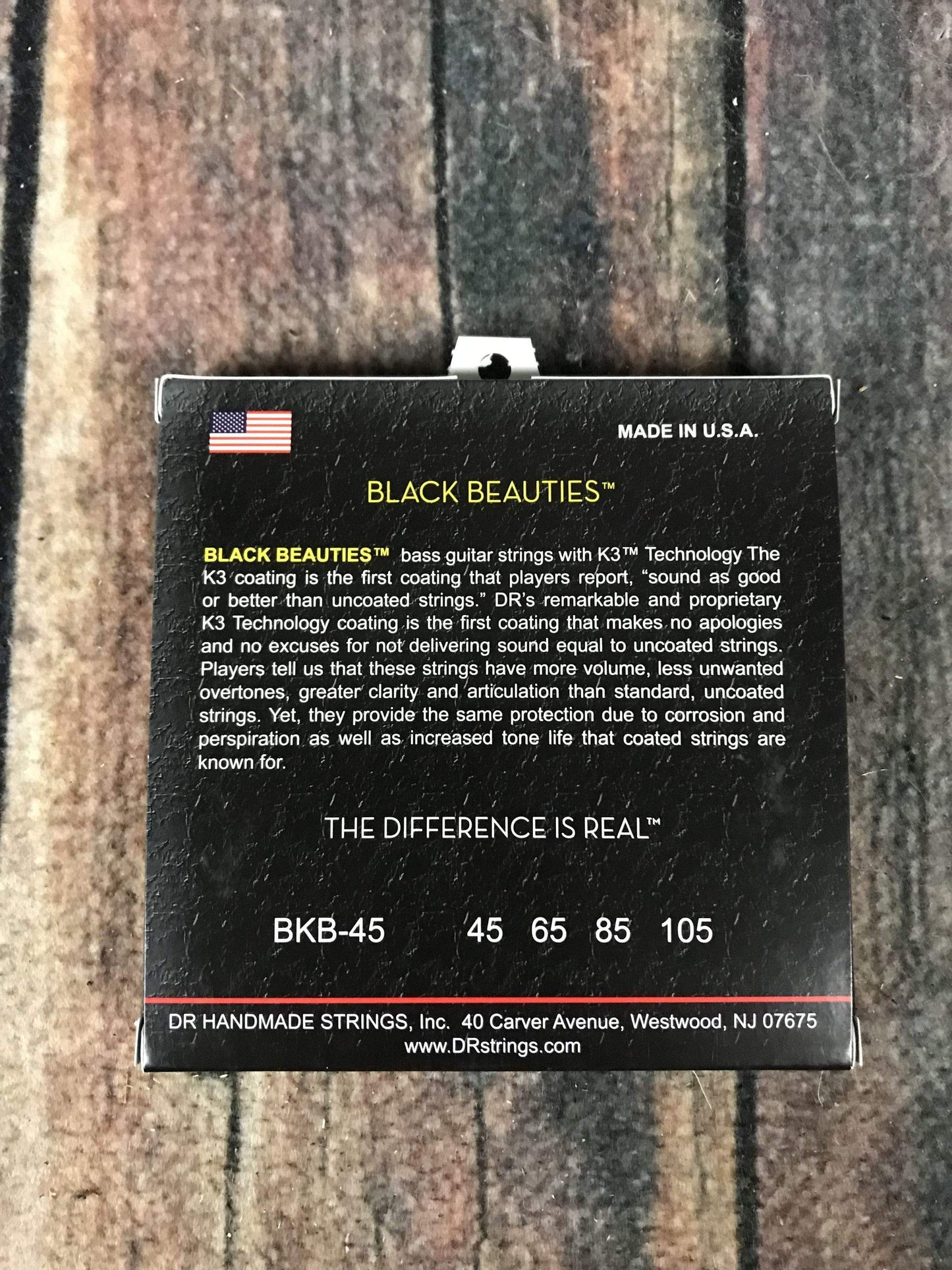 Juego de Cuerdas DR Bajo Eléctrico 4 Cuerdas Black Beauties Negras BKB-45