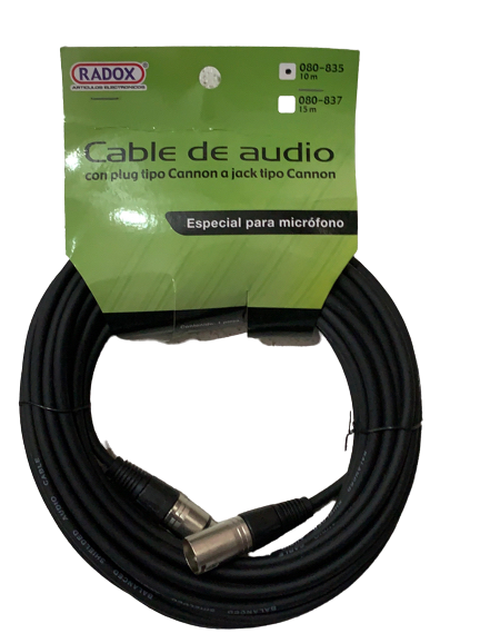 Cable para Microfono Xlr-xlr 10 M Plug Cromado