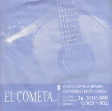 Paquete de 6 Cuerdas El Cometa Guitarra Clásica Nylon 3a