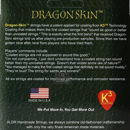 Juego de Cuerdas DR Dragon Skin Docerola .010-.048