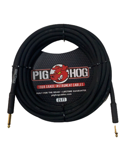 Cable P/instrumento 7.62mt 1/4"-1/4" 8mm Pig Hog